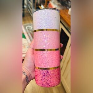 Glittery Pink Ombre Tumbler